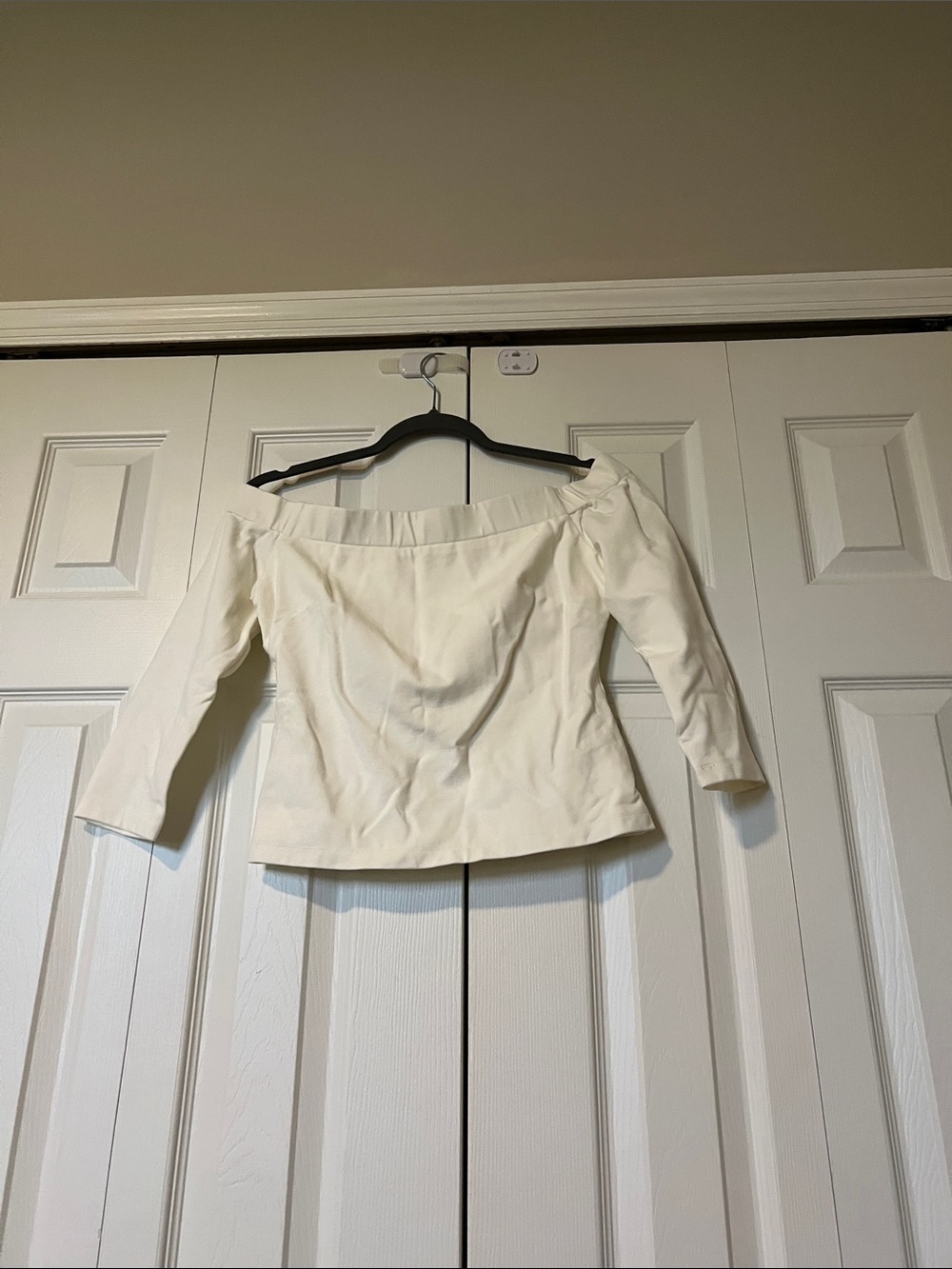 Women's Off-Shoulder Cream Blouse